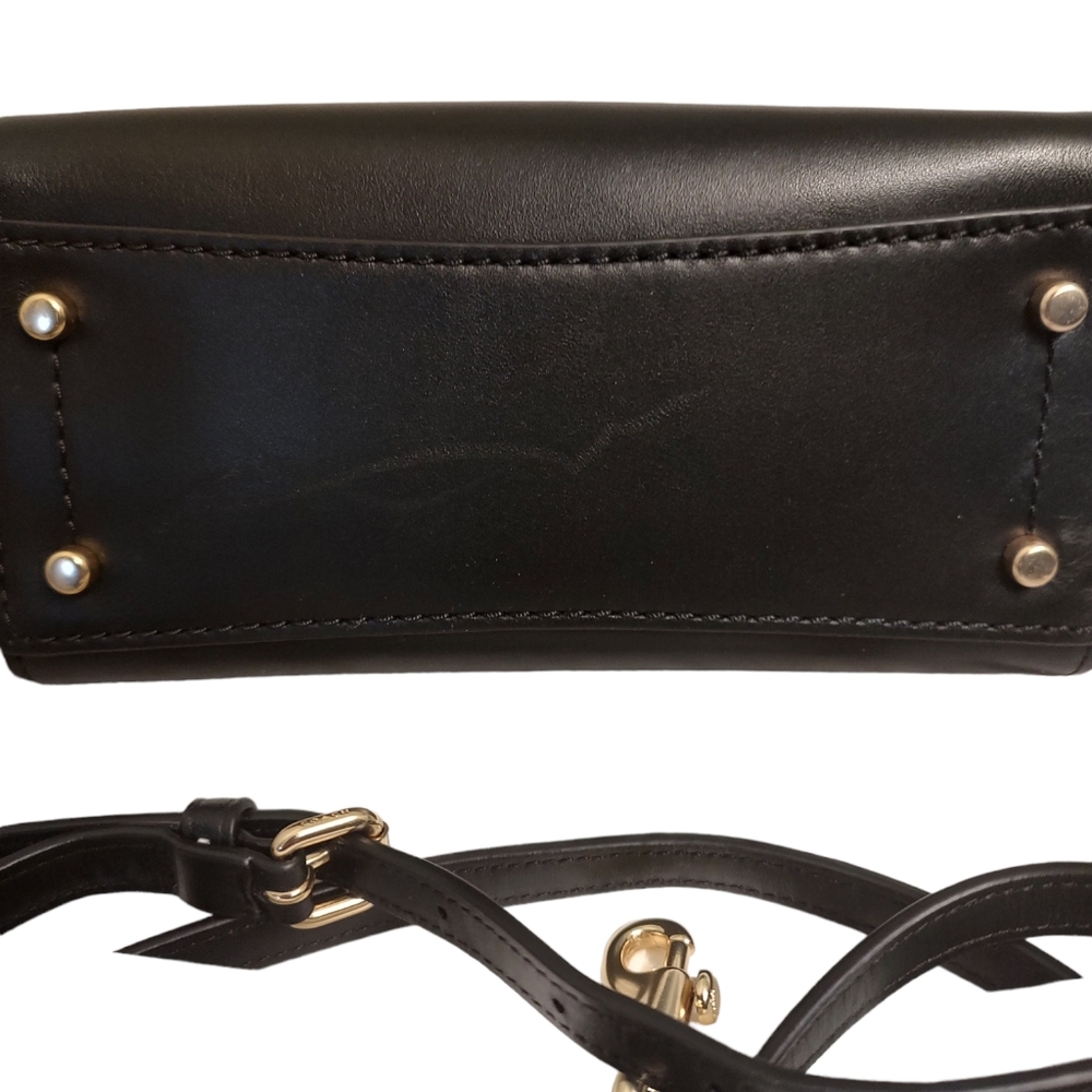 COACH Grace Bag 20 Framed Dowel Calf Leather Crossbody Tote Satchel Black 31918 - Picture 16 of 16